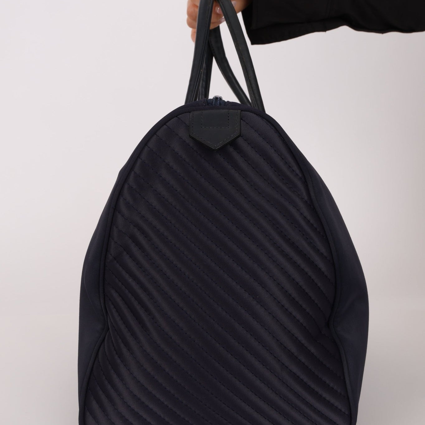 Saint Laurent Navy Nylon Cassandra Boston Bag - FashioNica