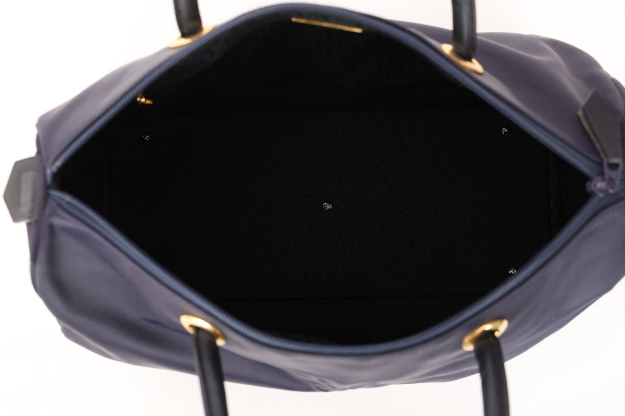 Saint Laurent Navy Nylon Cassandra Boston Bag - FashioNica