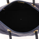 Saint Laurent Navy Nylon Cassandra Boston Bag - FashioNica