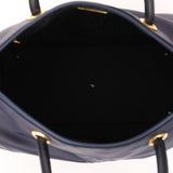 Saint Laurent Navy Nylon Cassandra Boston Bag - FashioNica