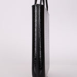 Saint Laurent Patent Logo Embossed Shopper Tote with Chain - FashioNica