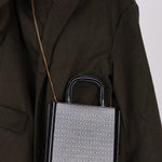 Saint Laurent Patent Logo Embossed Shopper Tote with Chain - FashioNica