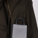 Saint Laurent Patent Logo Embossed Shopper Tote with Chain - FashioNica