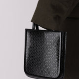 Saint Laurent Patent Logo Embossed Shopper Tote with Chain - FashioNica