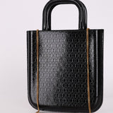 Saint Laurent Patent Logo Embossed Shopper Tote with Chain - FashioNica