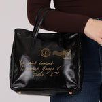 Saint Laurent Patent Mail Tote - FashioNica