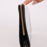 Saint Laurent Patent Midnight Clutch - FashioNica