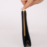 Saint Laurent Patent Midnight Clutch - FashioNica