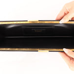 Saint Laurent Patent Midnight Clutch - FashioNica