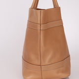 Saint Laurent Rive Gauche Tote Tag in Vegetable - Tanned Leather - FashioNica