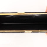 Saint Laurent Runway Croc Embossed Midnight Clutch - FashioNica
