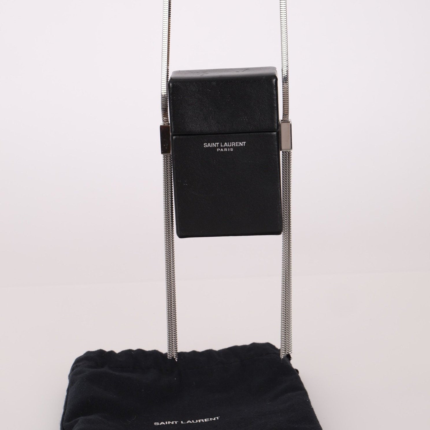 Saint Laurent Smoking Box Chain Tassel Crossbody - FashioNica
