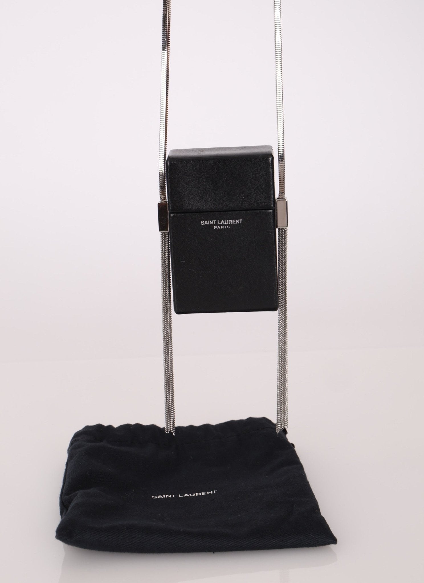 Saint Laurent Smoking Box Chain Tassel Crossbody - FashioNica