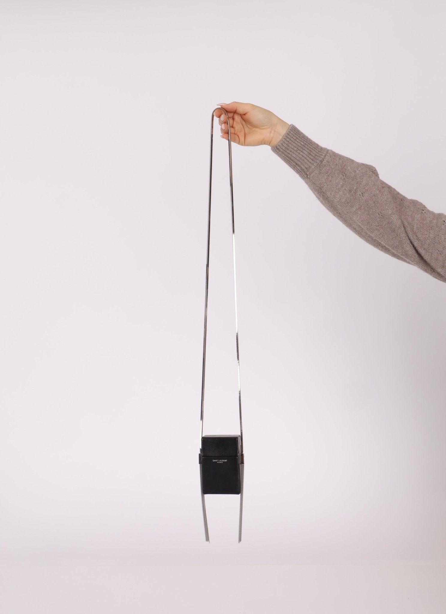 Saint Laurent Smoking Box Chain Tassel Crossbody - FashioNica