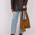 Saint Laurent Tanger Suede Hobo - FashioNica