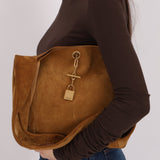 Saint Laurent Tanger Suede Hobo - FashioNica