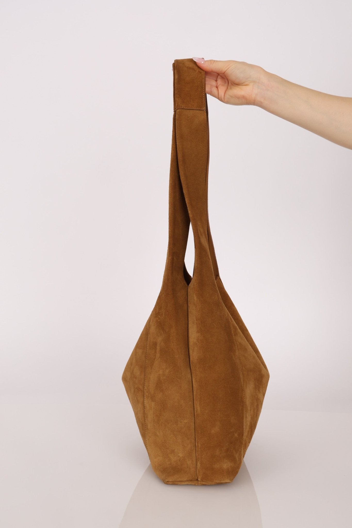 Saint Laurent Tanger Suede Hobo - FashioNica