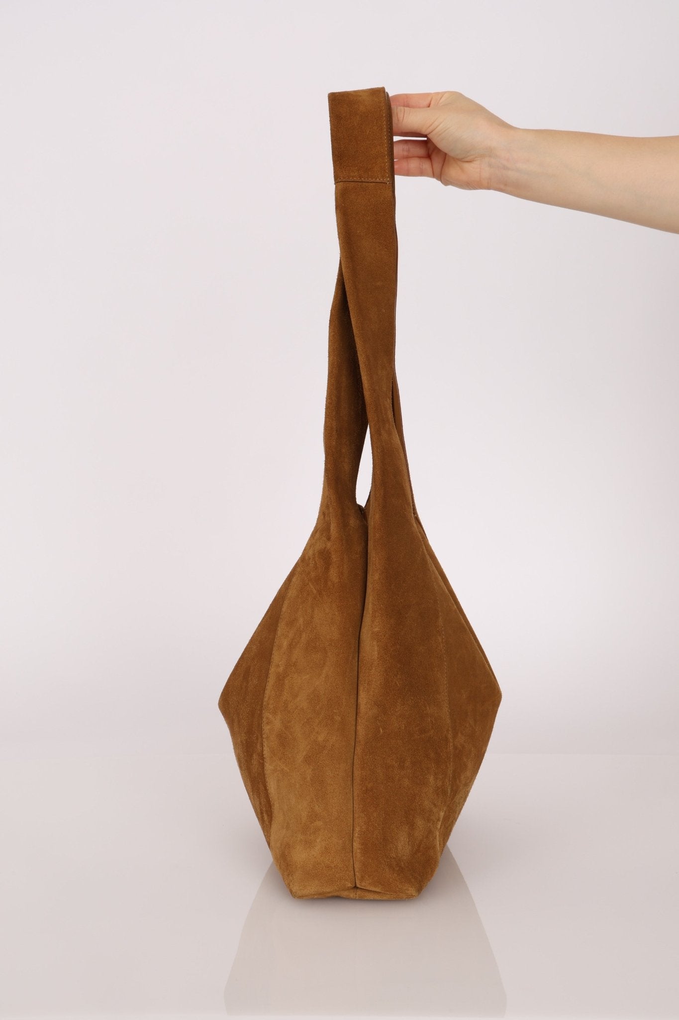 Saint Laurent Tanger Suede Hobo - FashioNica