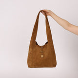 Saint Laurent Tanger Suede Hobo - FashioNica