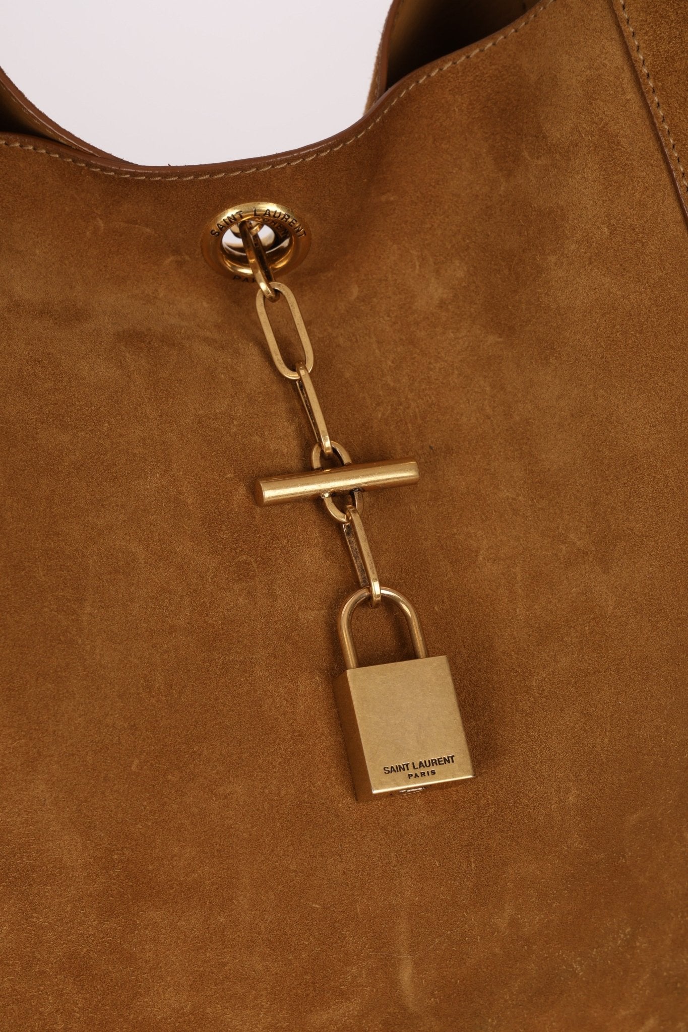 Saint Laurent Tanger Suede Hobo - FashioNica