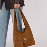 Saint Laurent Tanger Suede Hobo - FashioNica