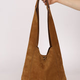 Saint Laurent Tanger Suede Hobo - FashioNica