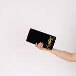 Saint Laurent Velour Smoking Clutch - FashioNica