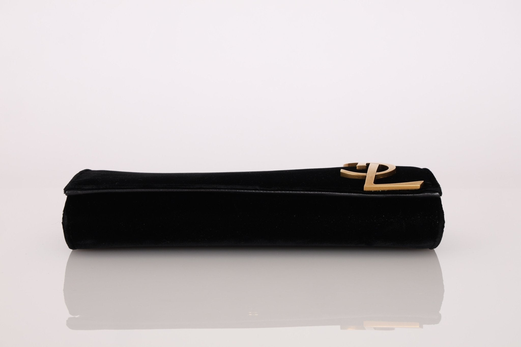 Saint Laurent Velour Smoking Clutch - FashioNica