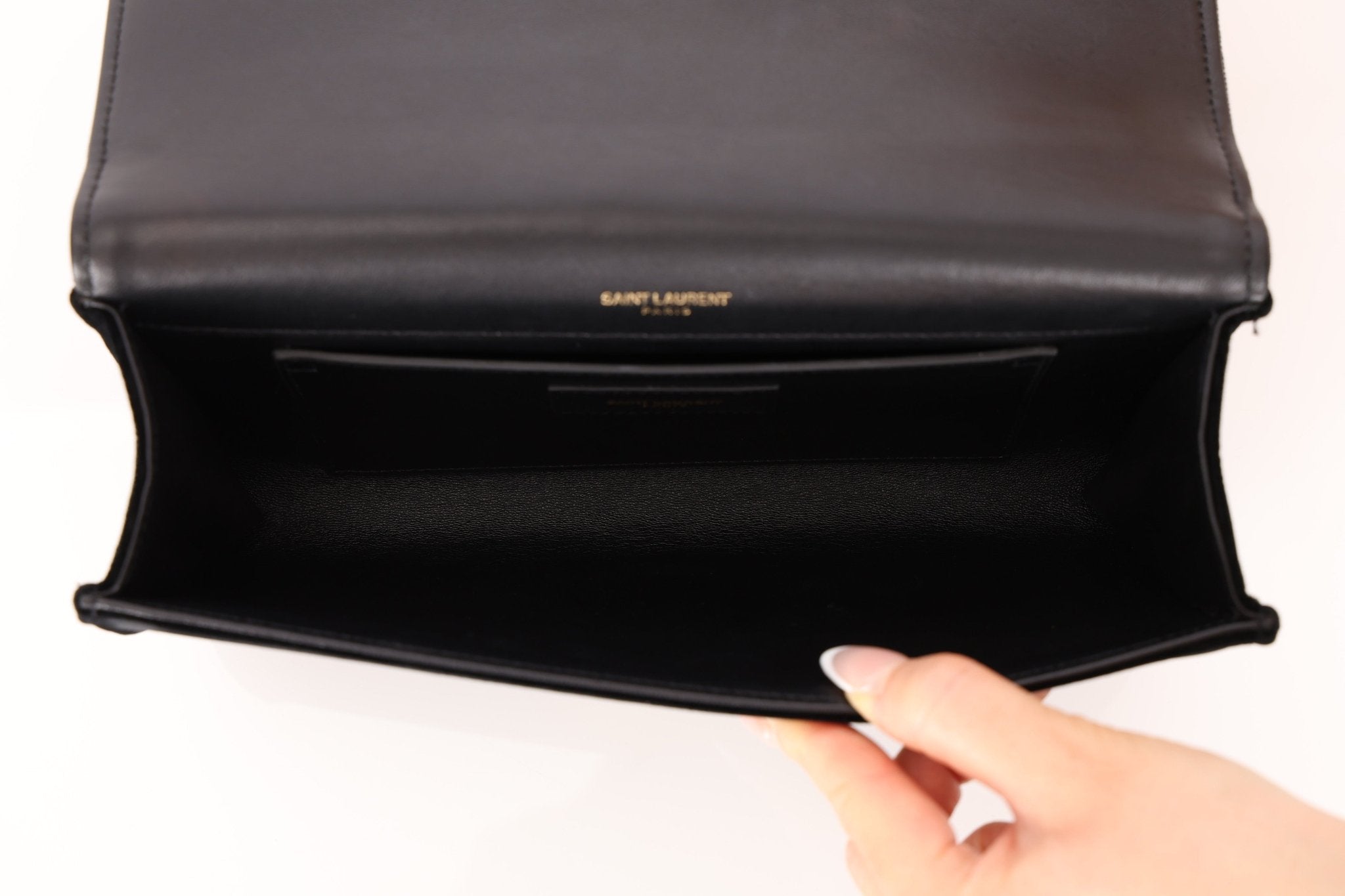 Saint Laurent Velour Smoking Clutch - FashioNica