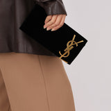 Saint Laurent Velour Smoking Clutch - FashioNica