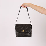 (SOLD) Chanel 1991 Lambskin Coco Crush Crossbody 24K GP - FashioNica