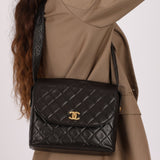 (SOLD) Chanel 1991 Lambskin Coco Crush Crossbody 24K GP - FashioNica