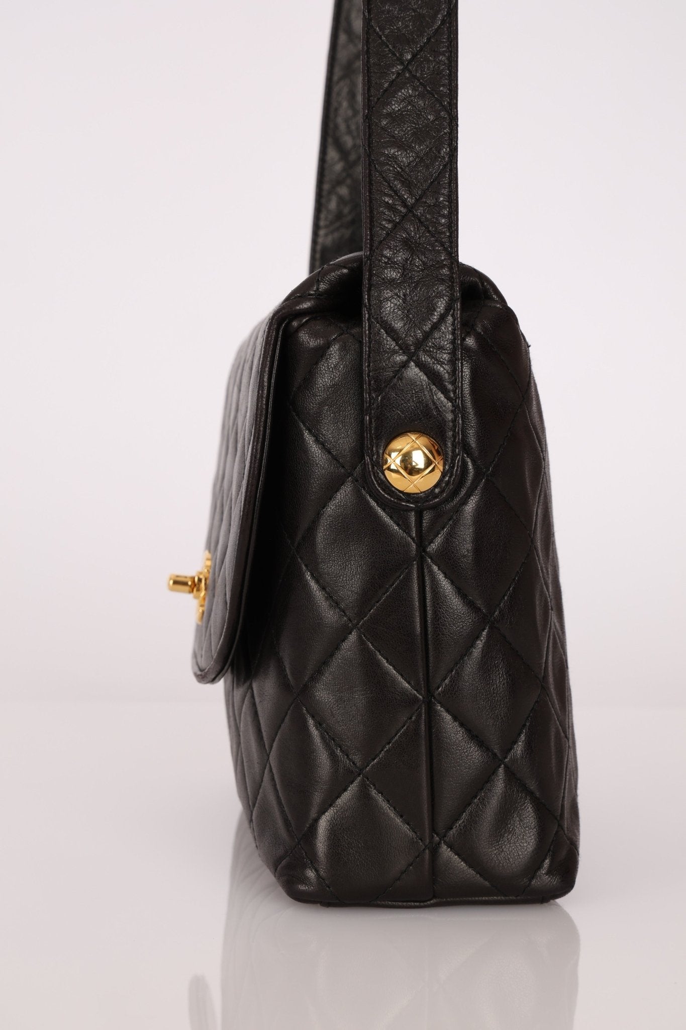 (SOLD) Chanel 1991 Lambskin Coco Crush Crossbody 24K GP - FashioNica