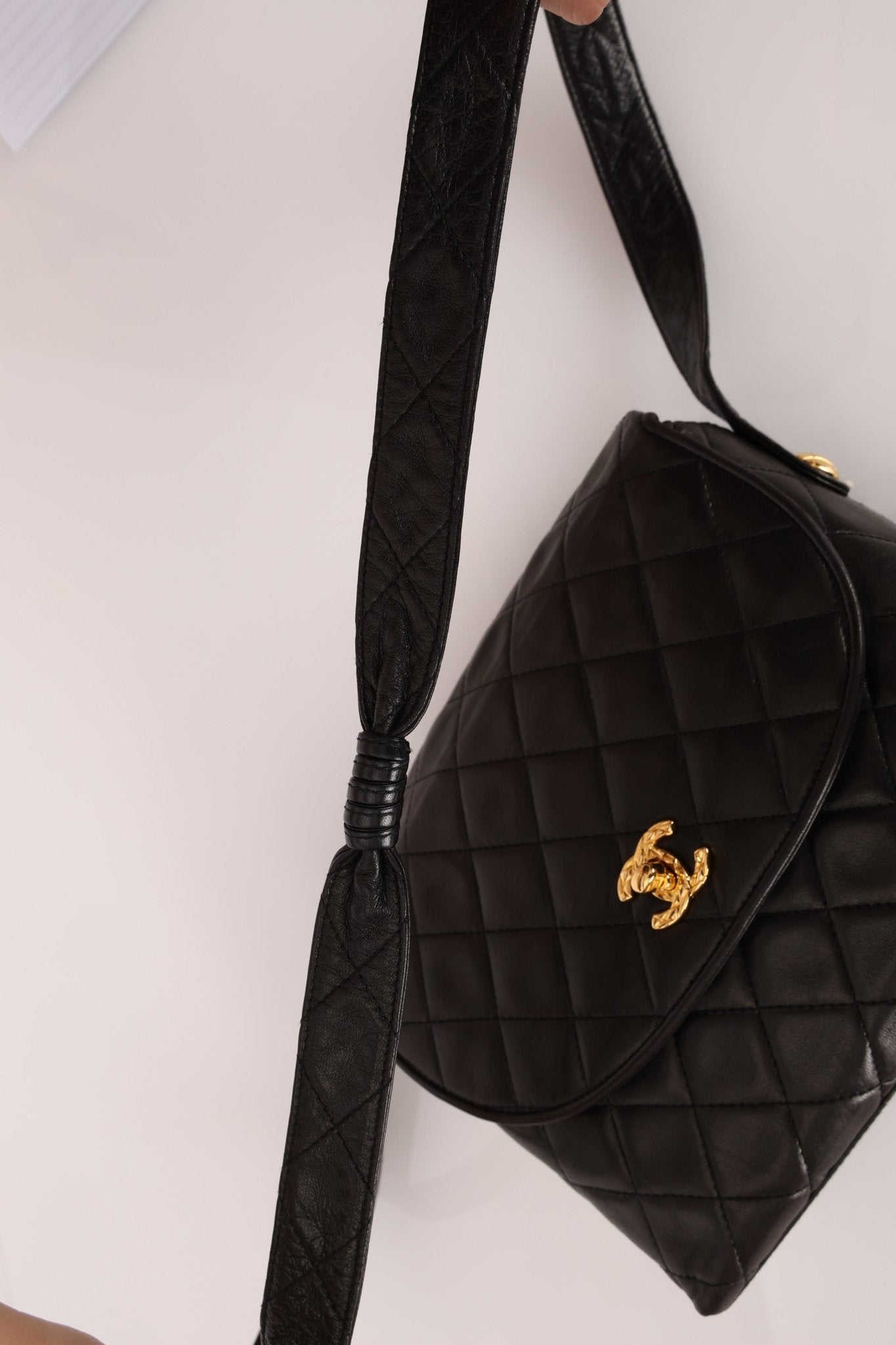 (SOLD) Chanel 1991 Lambskin Coco Crush Crossbody 24K GP - FashioNica