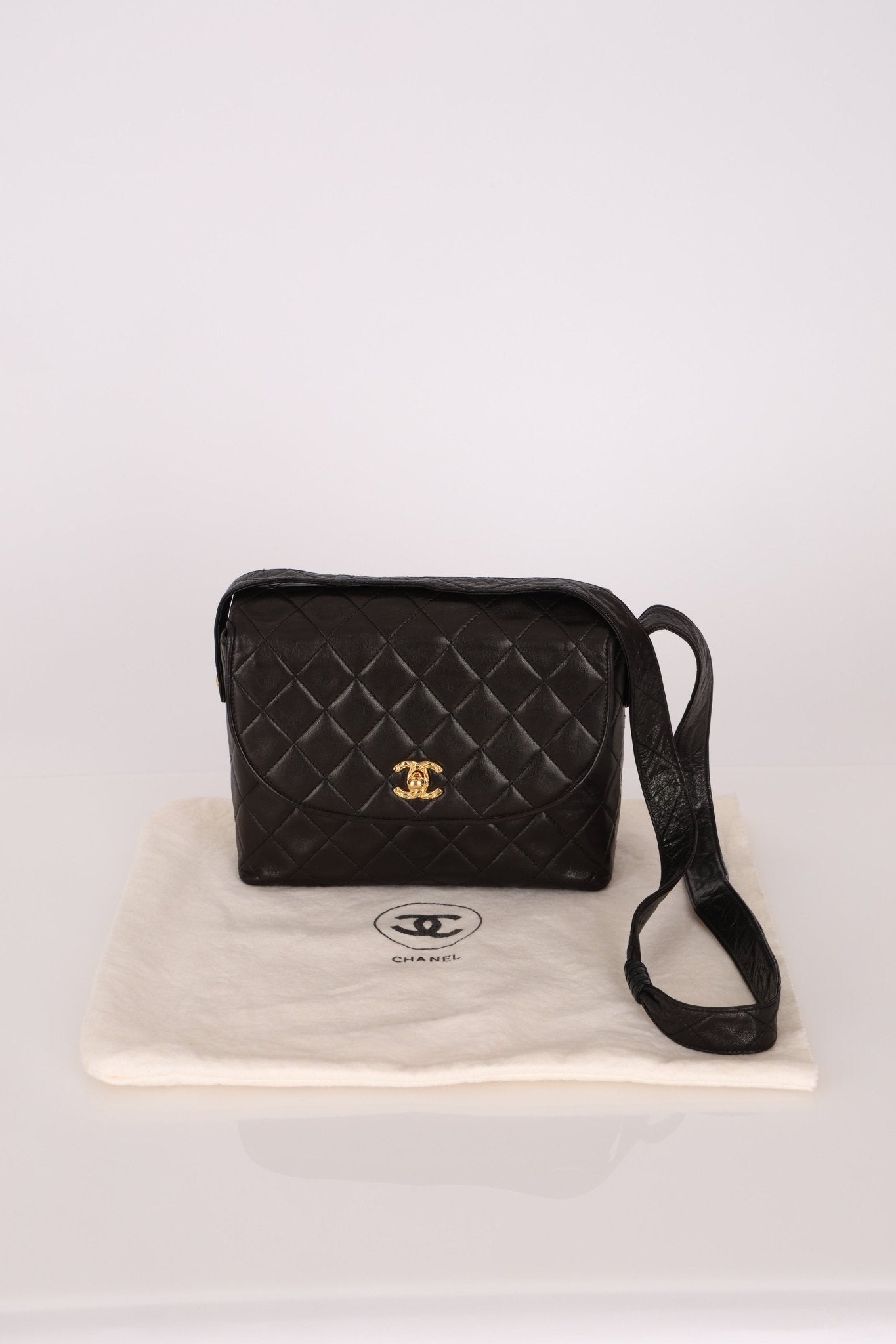 (SOLD) Chanel 1991 Lambskin Coco Crush Crossbody 24K GP - FashioNica