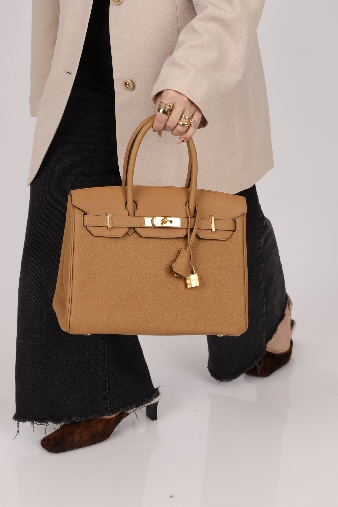 Ultra - Rare 2022 Hermès Biscuit Birkin 30 3 - En - 1 GHW - FashioNica