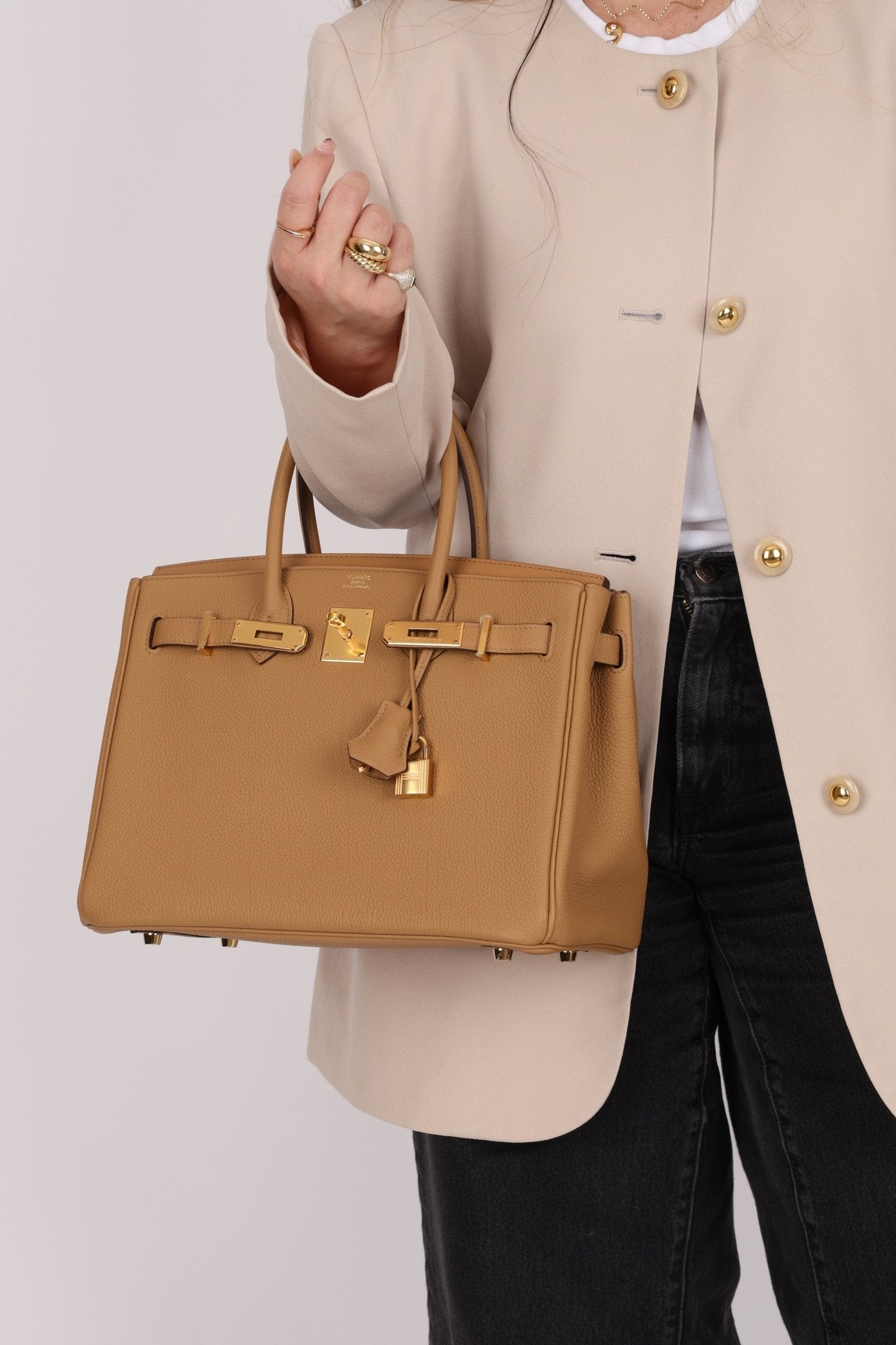 Ultra - Rare 2022 Hermès Biscuit Birkin 30 3 - En - 1 GHW - FashioNica