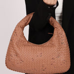 Ultra - Rare Bottega Veneta Medium Lambskin Exotic Butterfly Intrecciato Medium Hobo - FashioNica