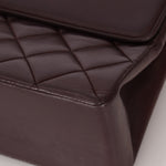 Ultra - Rare Chanel 1991 Dark Bordeaux Lambskin Maxi Double CC Flap Bag 24K GP - FashioNica