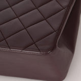 Ultra - Rare Chanel 1991 Dark Bordeaux Lambskin Maxi Double CC Flap Bag 24K GP - FashioNica