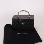 Ultra - Rare Chanel 1992 Lambskin Beauty Train Trunk Vanity Case 24K GP - FashioNica