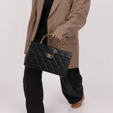 Ultra - Rare Chanel 1992 Lambskin Beauty Train Trunk Vanity Case 24K GP - FashioNica