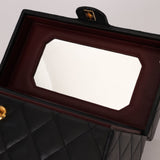 Ultra - Rare Chanel 1992 Lambskin Beauty Train Trunk Vanity Case 24K GP - FashioNica