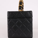 Ultra - Rare Chanel 1992 Lambskin Beauty Train Trunk Vanity Case 24K GP - FashioNica