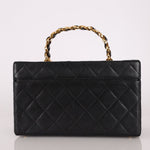 Ultra - Rare Chanel 1992 Lambskin Beauty Train Trunk Vanity Case 24K GP - FashioNica