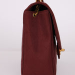 Ultra - Rare Chanel 1994 Burgundy Nylon Medium Classic Flap - FashioNica