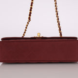 Ultra - Rare Chanel 1994 Burgundy Nylon Medium Classic Flap - FashioNica