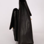 Ultra - Rare Chanel 1994 Lambskin Double - Sided Turnlock Chain Top Handle 24K GP - FashioNica