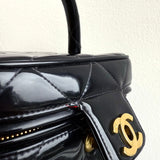 Ultra - Rare Chanel 1995 Patent Heart Mirror Barbie Turnlock Vanity - FashioNica