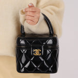 Ultra - Rare Chanel 1995 Patent Heart Mirror Barbie Turnlock Vanity - FashioNica